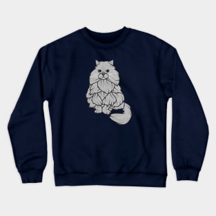 Grey Cat Crewneck Sweatshirt